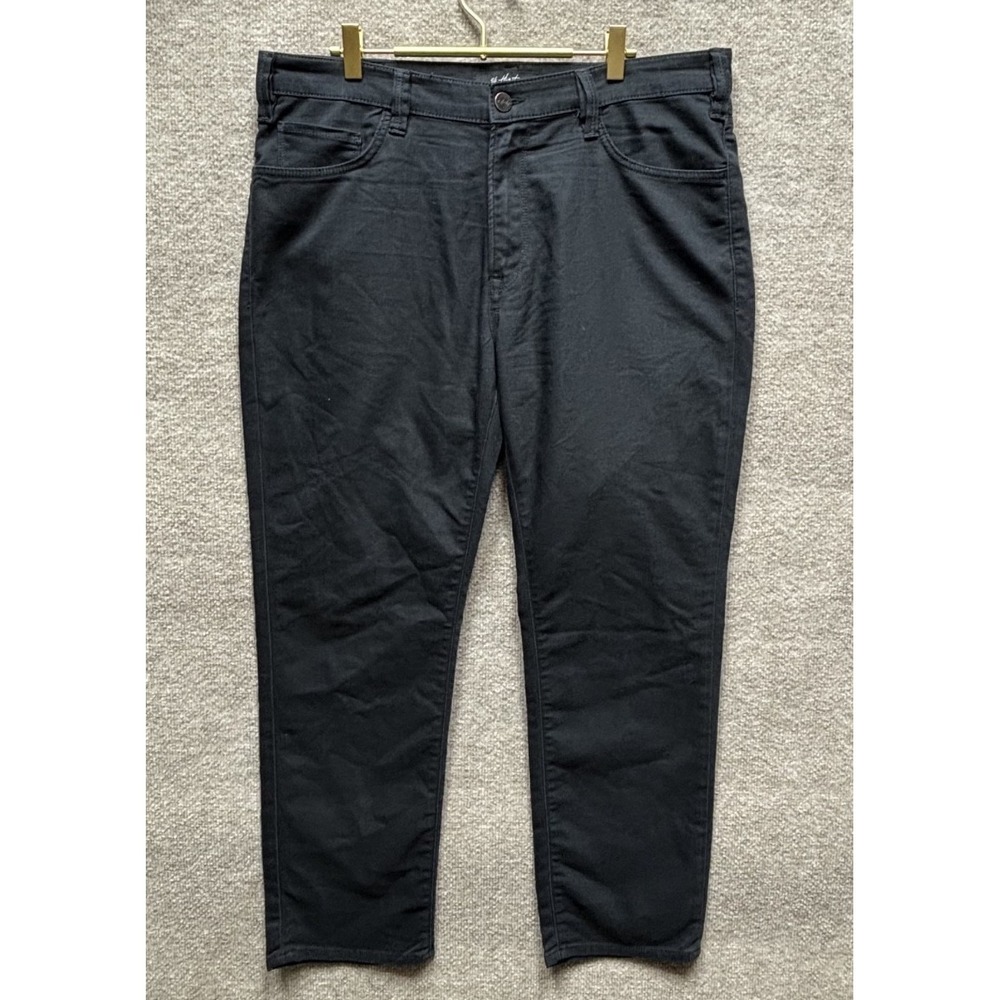 34 Heritage Pants Mens 38x30 Black Winter Courage Luxury Soft Straight Leg EUC